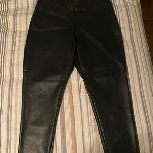 Garage never worn trendy leather leggings (large)